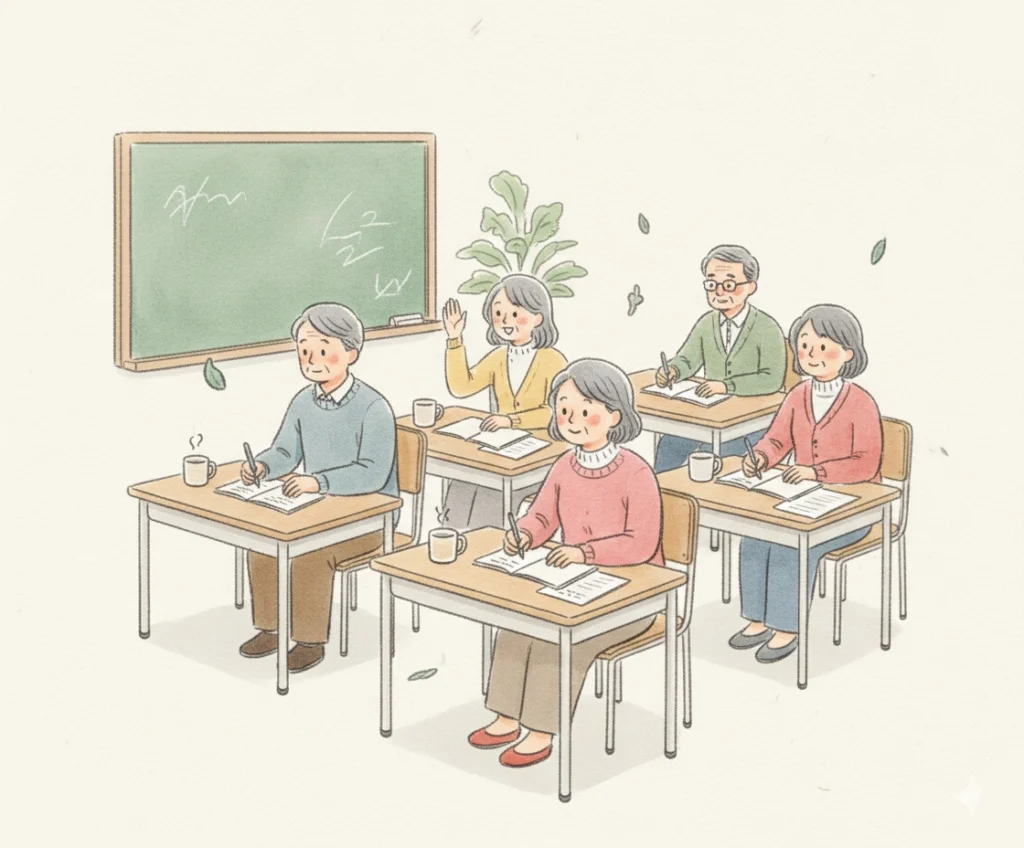 교실에서 함께 수업을 듣는 교인들